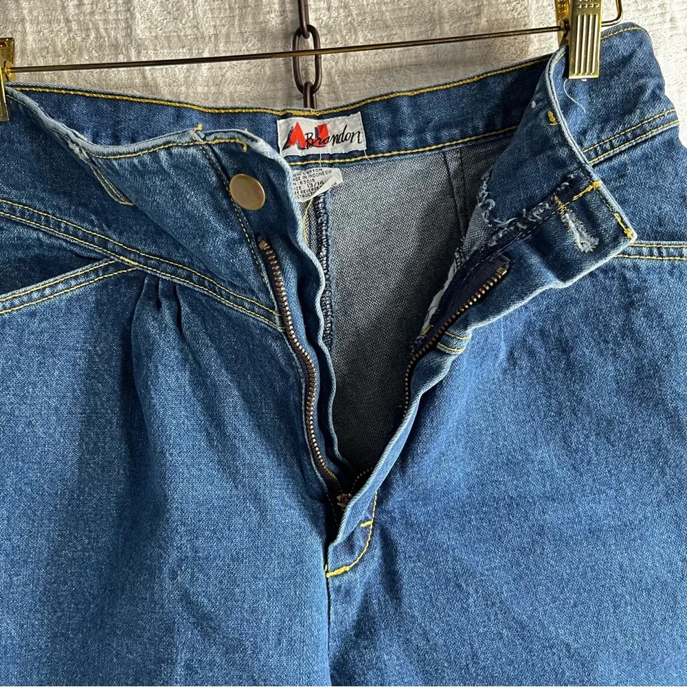 Vintage A.J. Brandon Womens Juniors 13 14 High Waisted 90s Mom Pants Denim Jeans